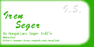 iren seger business card